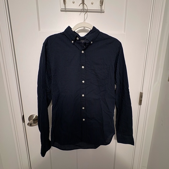 J Crew Long Sleeve Button-Down - Black/Navy - Men's Small - Picture 1 of 4